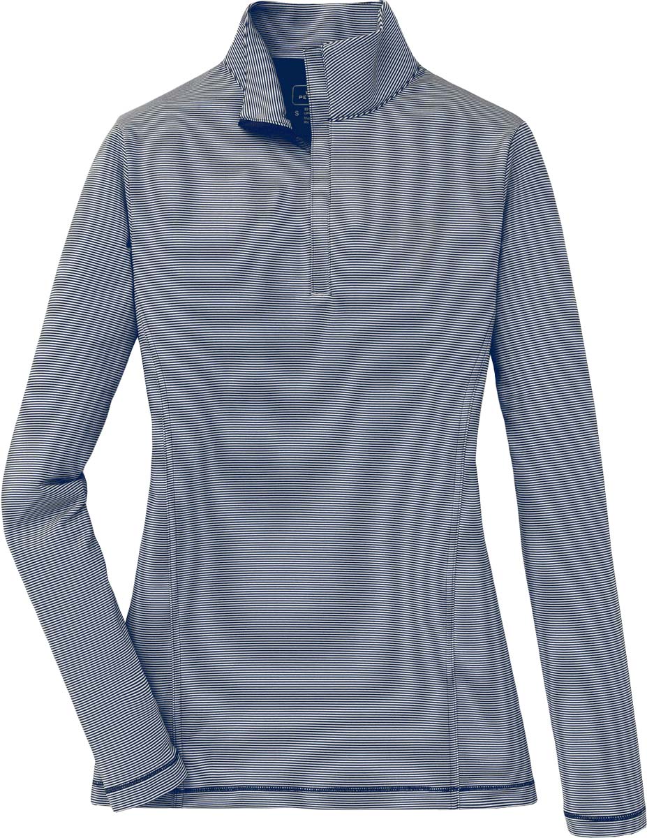Peter Millar Perth Sophie Stripe QuarterZip Women's Golf Pullovers